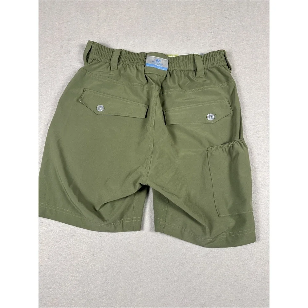 Mossy Oak Flex‎ Fishing Cargo Shorts Men's Small Olive green Hydroplex Cooling